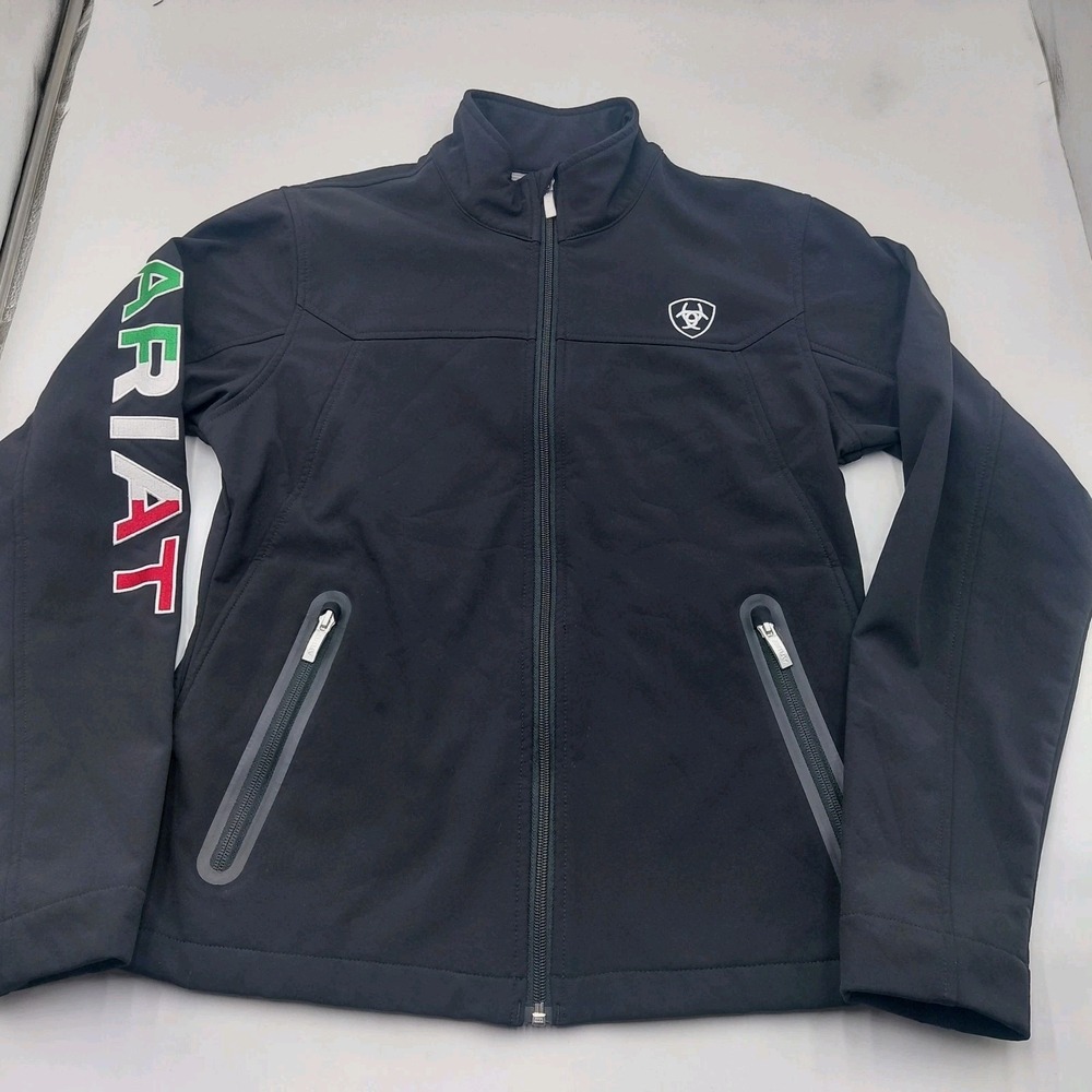 Ariat Mexico Soft shell Jacket Full Zip Women M Sleeve Hit Rodeo Horse Western